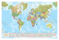 Buy map World, Political, Laminated Wall Map with Flags by Marco Polo Travel Publishing Ltd