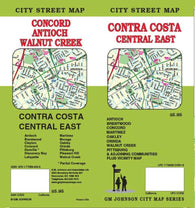 Buy map Contra Costa : central east : city street map = Concord : Antioch : Walnut Creek : city street map