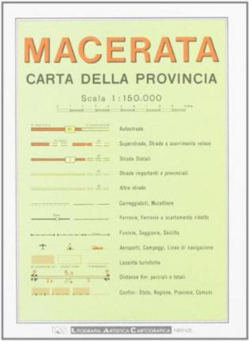 Buy map Macerata Province, Italy by Litografia Artistica Cartografica