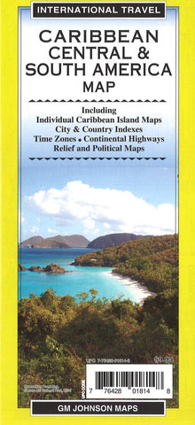 Buy map Caribbean Central & South America Map by GM Johnson