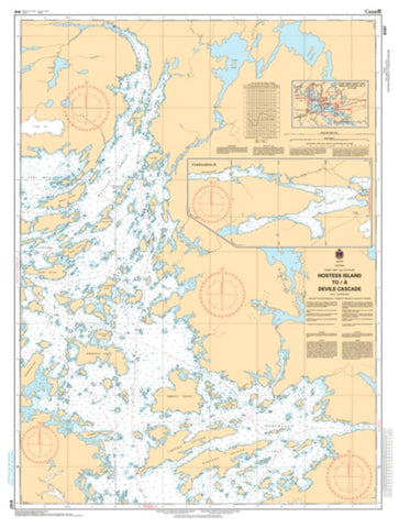 Buy map Hostess Islsand to/a Devils Cascade by Canadian Hydrographic Service