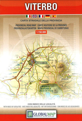 Buy map Viterbo Province, Italy by Litografia Artistica Cartografica