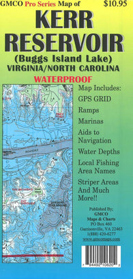 Buy map Kerr Reservoir (Buggs Island Lake) Chart & Fishing Map