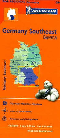 Buy map Germany, Southeast (546) by Michelin Maps and Guides