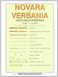 Buy map Novara and Verbania Province, Italy by Litografia Artistica Cartografica