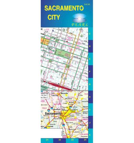 Buy map Sacramento, California, Pearl Map, laminated by GM Johnson
