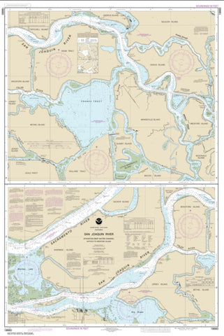 Buy map San Joaquin River Stockton Deep Water Channel Antioch to Medford Island (18660-3) by NOAA
