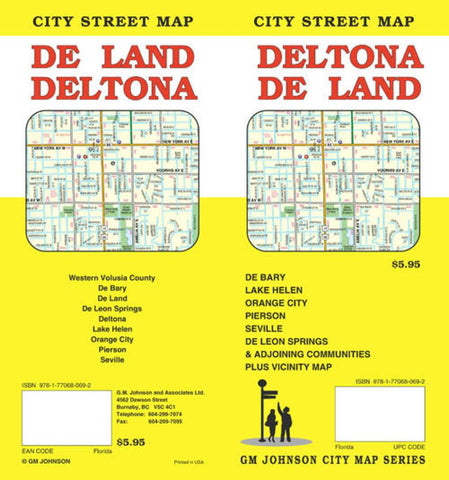 Buy map Deltona and Deland, Florida by GM Johnson