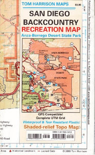 Buy map San Diego Backcountry, California by Tom Harrison Maps