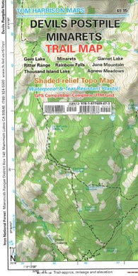 Buy map Devils Postpile, California by Tom Harrison Maps