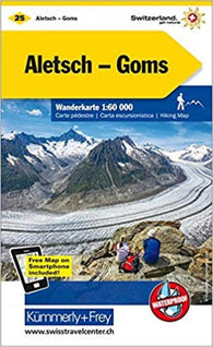 Buy map Aletsch - Lotschental - Goms : Switzerland Hiking Map #25