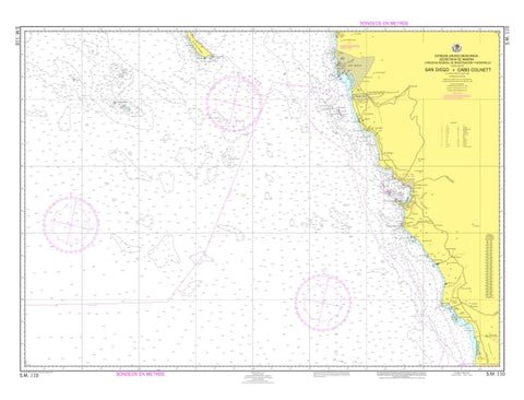 Buy map San Diego a Cabo Colnett by Secretaria de Marina