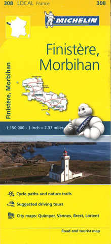 Buy map Finistre Morbihan, France (308) by Michelin Maps and Guides
