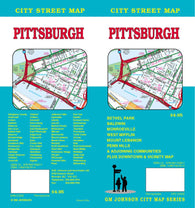 Buy map Pittsburgh, Pennslyvania by GM Johnson