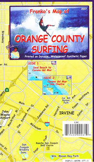 Buy map Frankos map of Orange County surfing