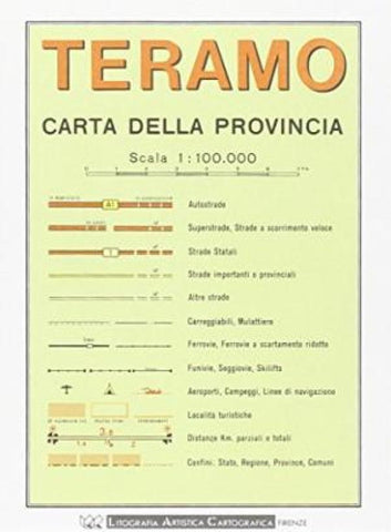 Buy map Teramo Province, Italy by Litografia Artistica Cartografica