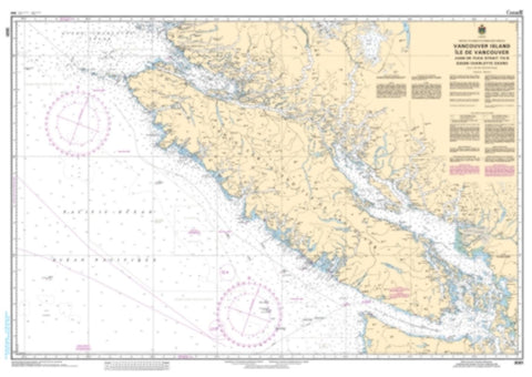 Buy map Vancouver Island/Ile de Vancouver, Juan de Fuca Strait to/a Queen Charlotte Island by Canadian Hydrographic Service