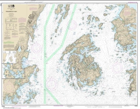 Buy map Penobscot Bay; Carvers Harbor and Approaches (13305-29) by NOAA