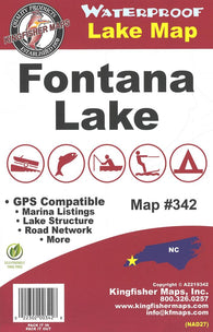 Buy map Fontana Lake, NC Fishing Map