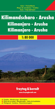 Buy map Kilimanjaro and Arusha, Tanzania by Freytag-Berndt und Artaria