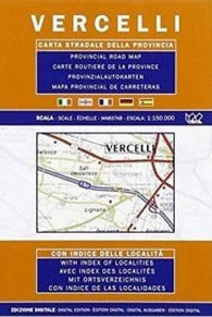 Buy map Vercelli Province, Italy by Litografia Artistica Cartografica