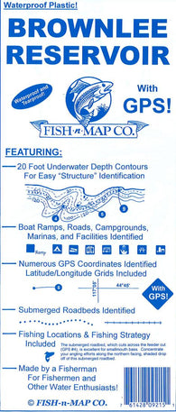 Buy map Brownlee Reservoir Fishing Map