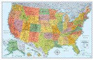 Buy map United States, Signature Series Paper Laminated Map, Blue by Rand McNally