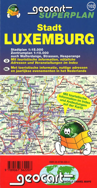 Buy map Stadt Luxemburg = Ville de Luxembourg