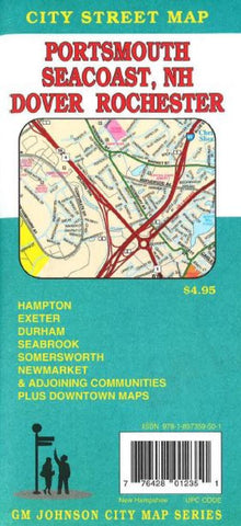 Buy map Portsmouth, Dover, Rochester and New Hampshire Coast Beaches by GM Johnson