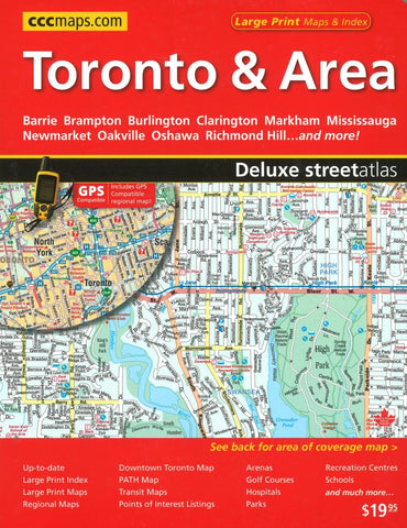 Buy map Toronto and Area Deluxe Street Atlas by Canadian Cartographics Corporation