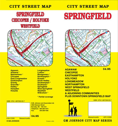 Buy map Springfield : city street map = Springfield : Chicopee/Holyoke : Westfield