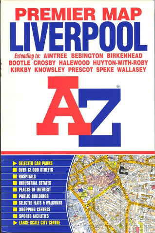 Buy map Premier map Liverpool extending to : Aintree, Bebington, Birkenhead, Bootle, Crosby, Halewood, Huyton-with-roby, Kirkby, Knowsley, Prescott, Speke, Wallasey