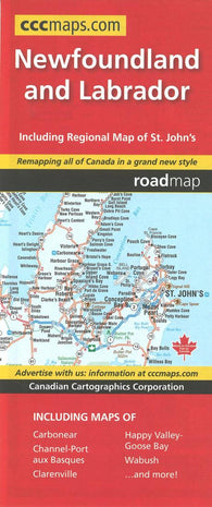 Buy map Newfoundland and Labrador Road Map by Canadian Cartographics Corporation