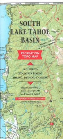 Buy map Lake Tahoe Basin, California and Nevada, South by Fine Edge