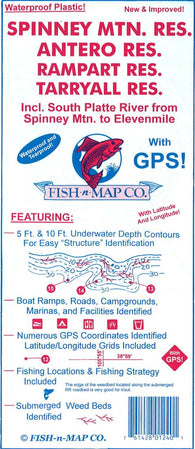Buy map Spinney, Antero, Tampart, Tarryall (Colorado) fishing map