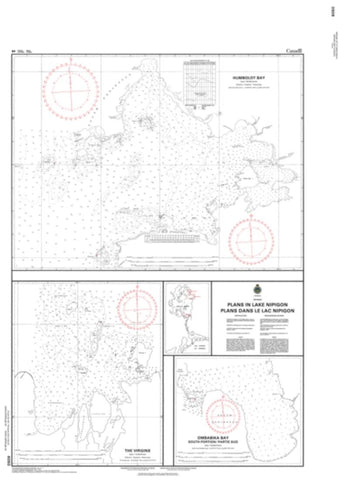 Buy map Plans in Lake Nipigon/Plans Dans le Lac Nipigon by Canadian Hydrographic Service