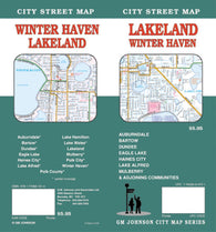 Buy map Lakeland and Winter Haven, Florida by GM Johnson