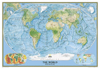 Buy map World Physical Enlarged Wall Map - Tubed (69 x 46)