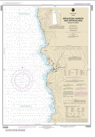 Buy map Mahukona Harbor and approaches Island Of Hawai‘i (19329-8) by NOAA