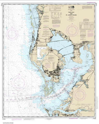 Buy map Tampa Bay and St. Joseph Sound (11412-46) by NOAA