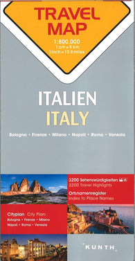 Buy map Italy : travel map, 1:800.000 : Bologna, Firenze, Milano, Napoli, Roma, Venezia