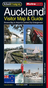 Buy map Auckland, New Zealand, Visitor and Tourist Metromap by Kiwi Maps