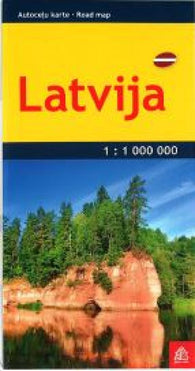 Buy map Latvia road map, pocket-size by Jana Seta