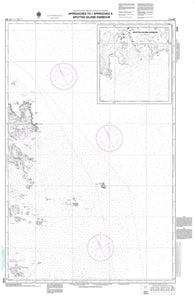 Buy map Approaches to/Approches a Spotted Island Harbour by Canadian Hydrographic Service