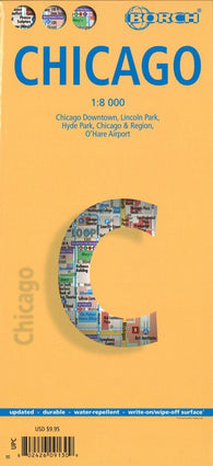 Buy map Chicago, Illinois by Borch GmbH.