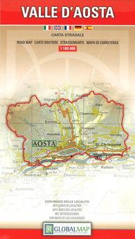 Buy map Valle dAosta, Italy by Litografia Artistica Cartografica