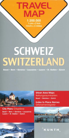 Buy map Schweiz = Switzerland : travel map = Suisse = Svizzera