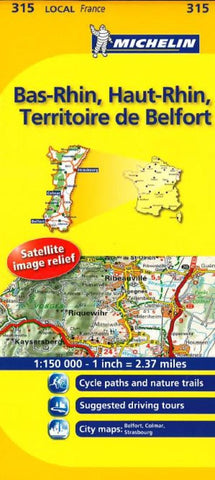 Buy map Bas Rhin, Haut Rhin (315) by Michelin Maps and Guides