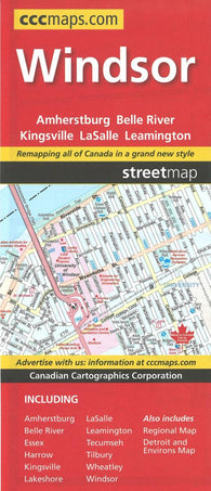 Buy map Windsor Ontario Street Map by Canadian Cartographics Corporation