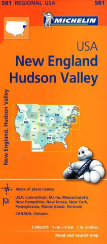 Buy map Hudson Valley, New England (581) by Michelin Maps and Guides